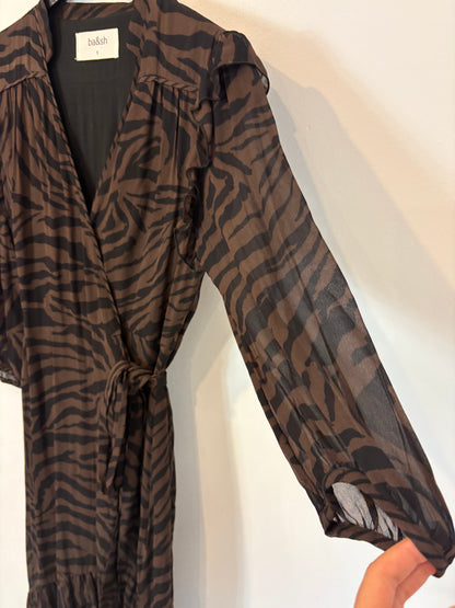 BA&SH. Vestido largo fluido cruzado