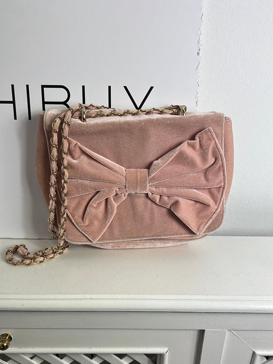 KLING. Pink velvet bag (Tara)