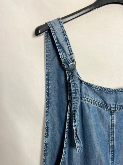 MANGO. Mono corto vaquero fluido. T M