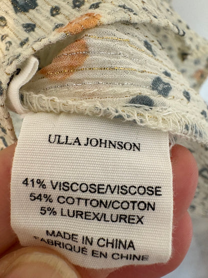 ULLA JOHNSON. Blusa estampada hilos brillo