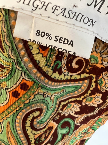 LIV. Chaleco seda estampado reversible. T M