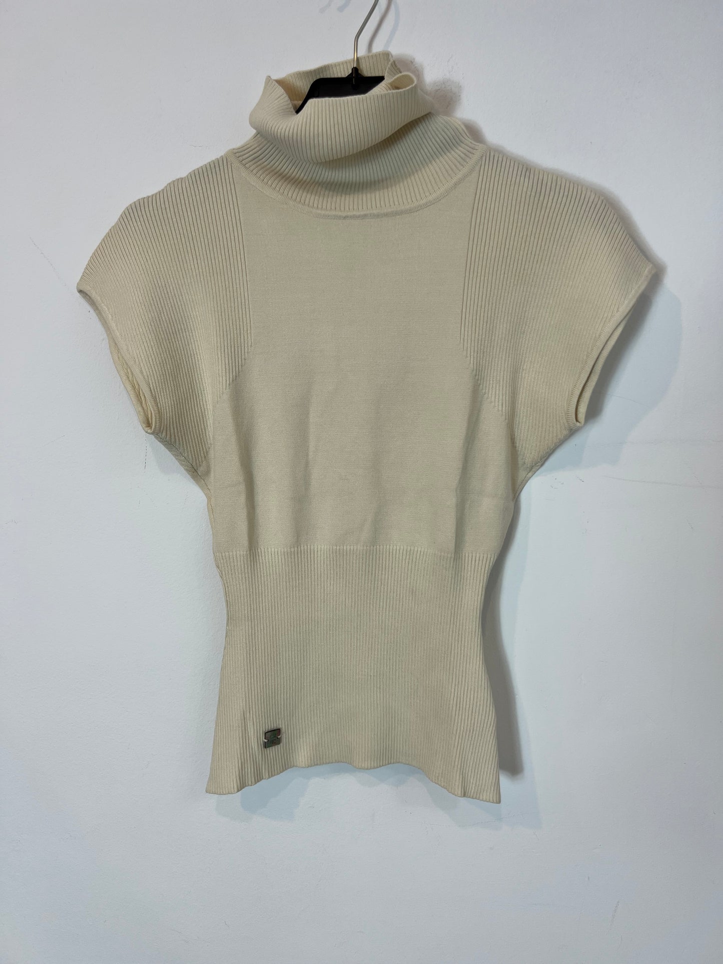 CAROLINA HERRERA. Beige knit top. XS/S