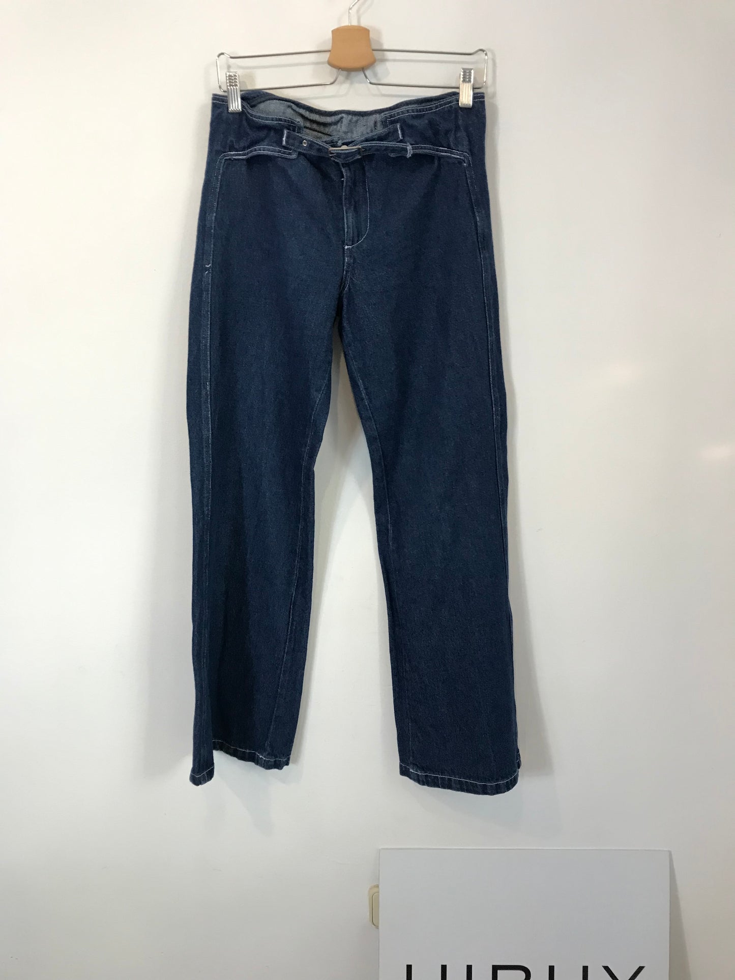 GIMAGUAS. Denim pata ancha hebilla