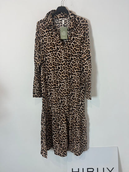 H&M. Vestido largo animal print fluido. T XS (S/M)