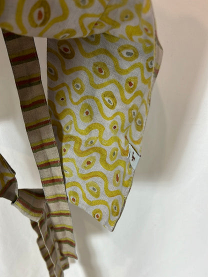 ROMUALDA. Reversible printed linen crop top. TS