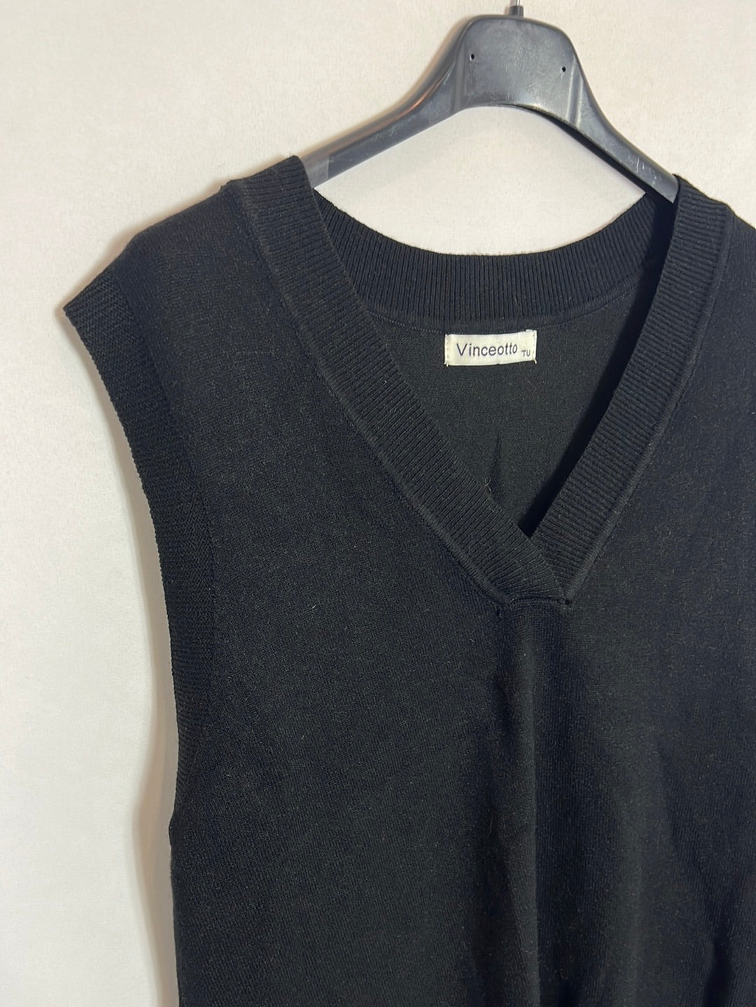 VINCEOTTO. Jersey sin mangas negro TU(S)