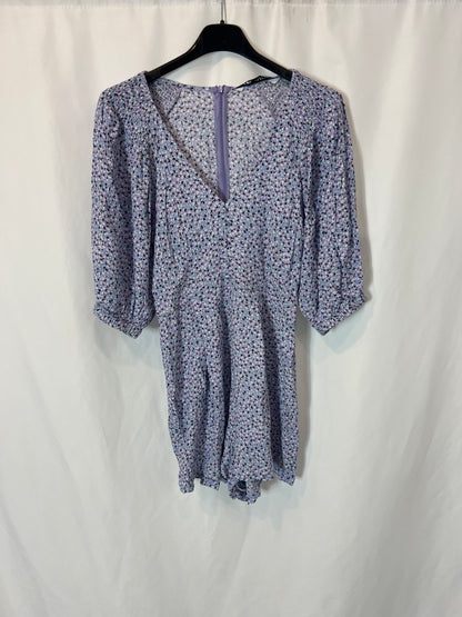 ZARA. Honeycomb detail short jumpsuit. TS