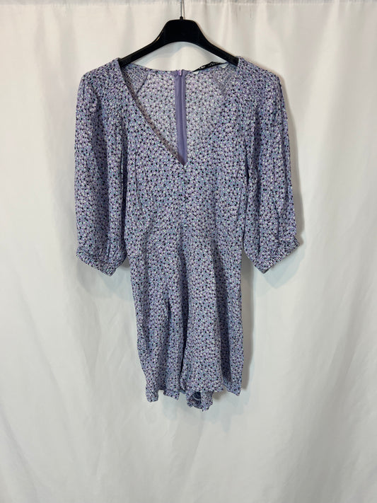 ZARA. Mono corto detalle nido de abeja. T S