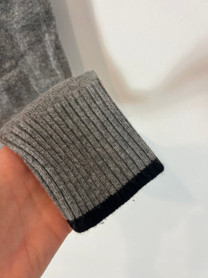 ABSOLUTE CASHMERE. Jersey gris cuello alto lana y cashemre. T XS(S)