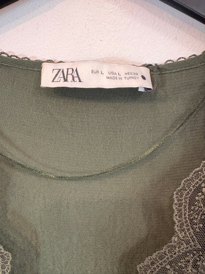 ZARA. Jacket with mottled gray wool. TS
