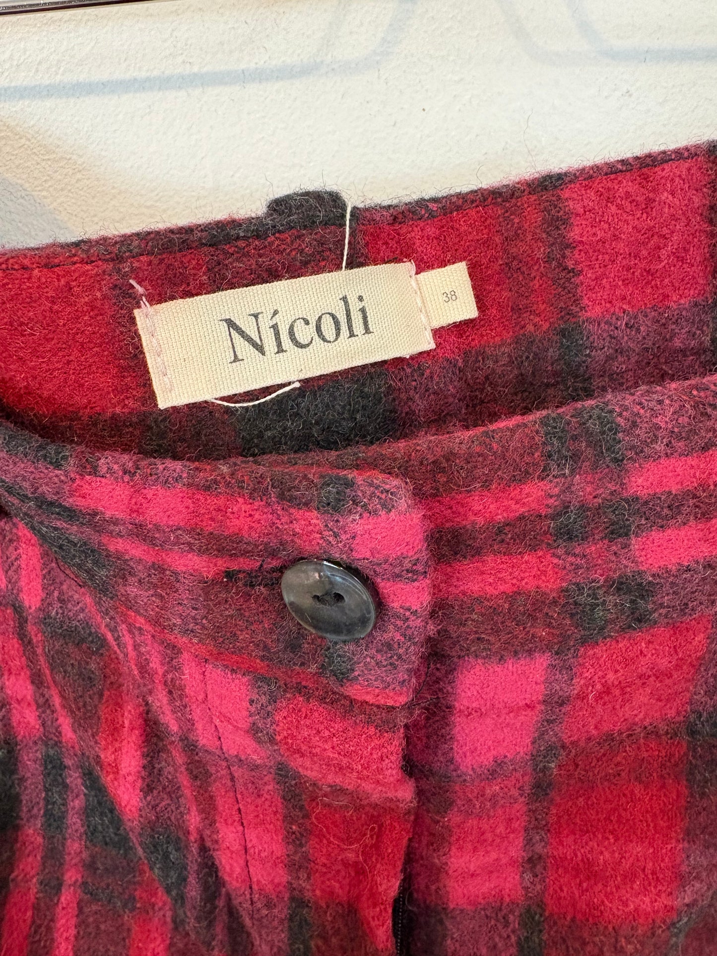 NICOLÍ. Pantalón pinzas cuadros