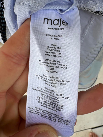 MAJE. Vestido corto detalles bordados