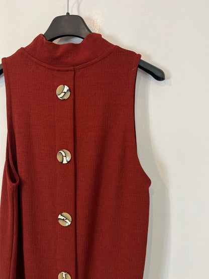 ZARA. Vestido teja botones espalda T.s