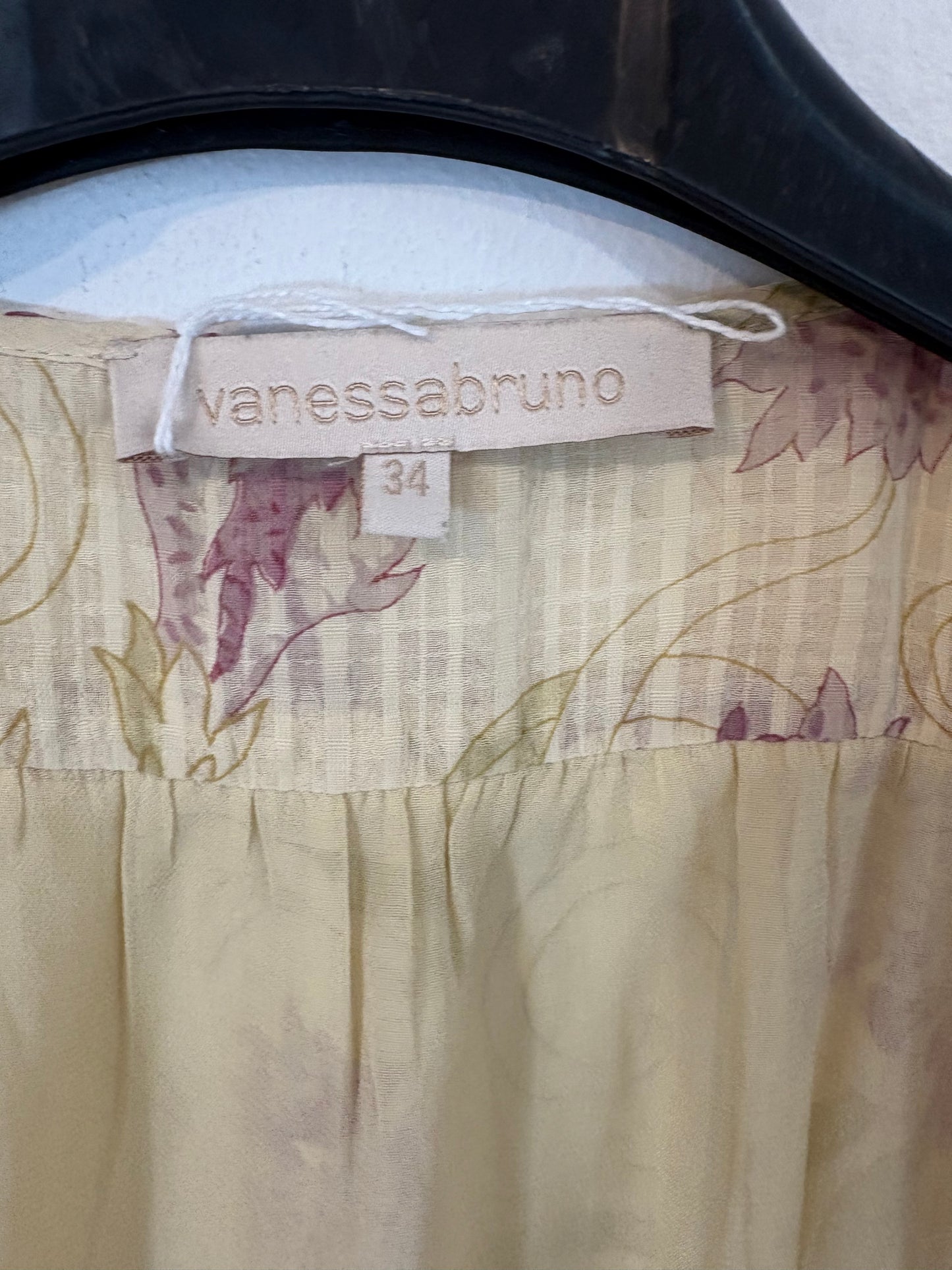 VANESSA BRUNO. Vestido corto cruzado seda. T 34