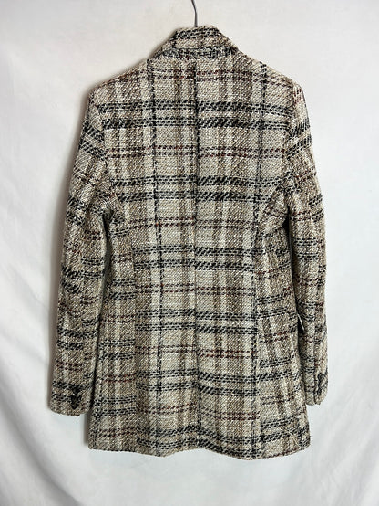 INDEFEIR. Abrigo tweed cruzado T.s
