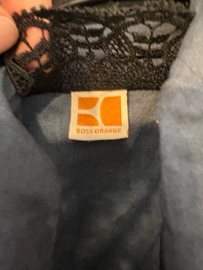 BOSS ORANGE. Kimono azul detalle mangas