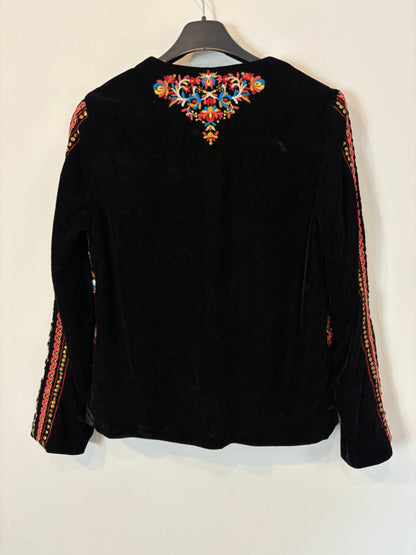 ZARA. Chaqueta terciopelo bordados. T S