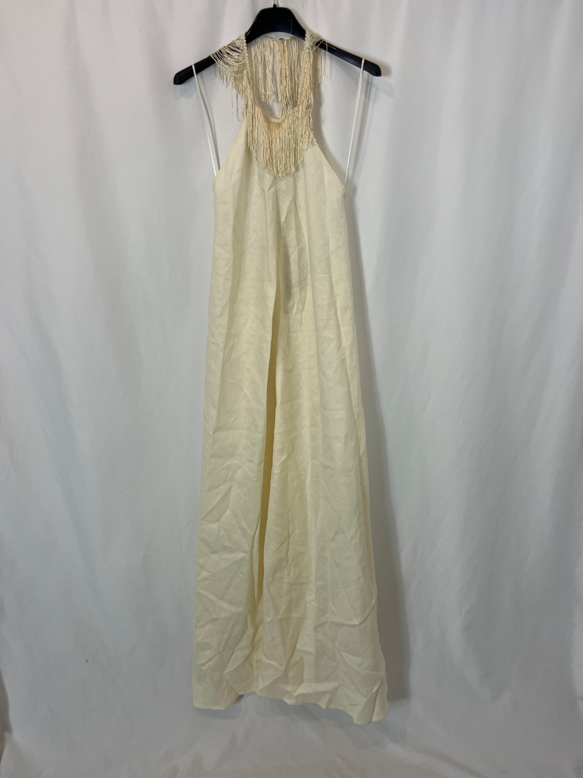 ZARA. Fringed linen midi dress. XS Hibuy market ZARA. Fringed linen midi dress. XS Hibuy market