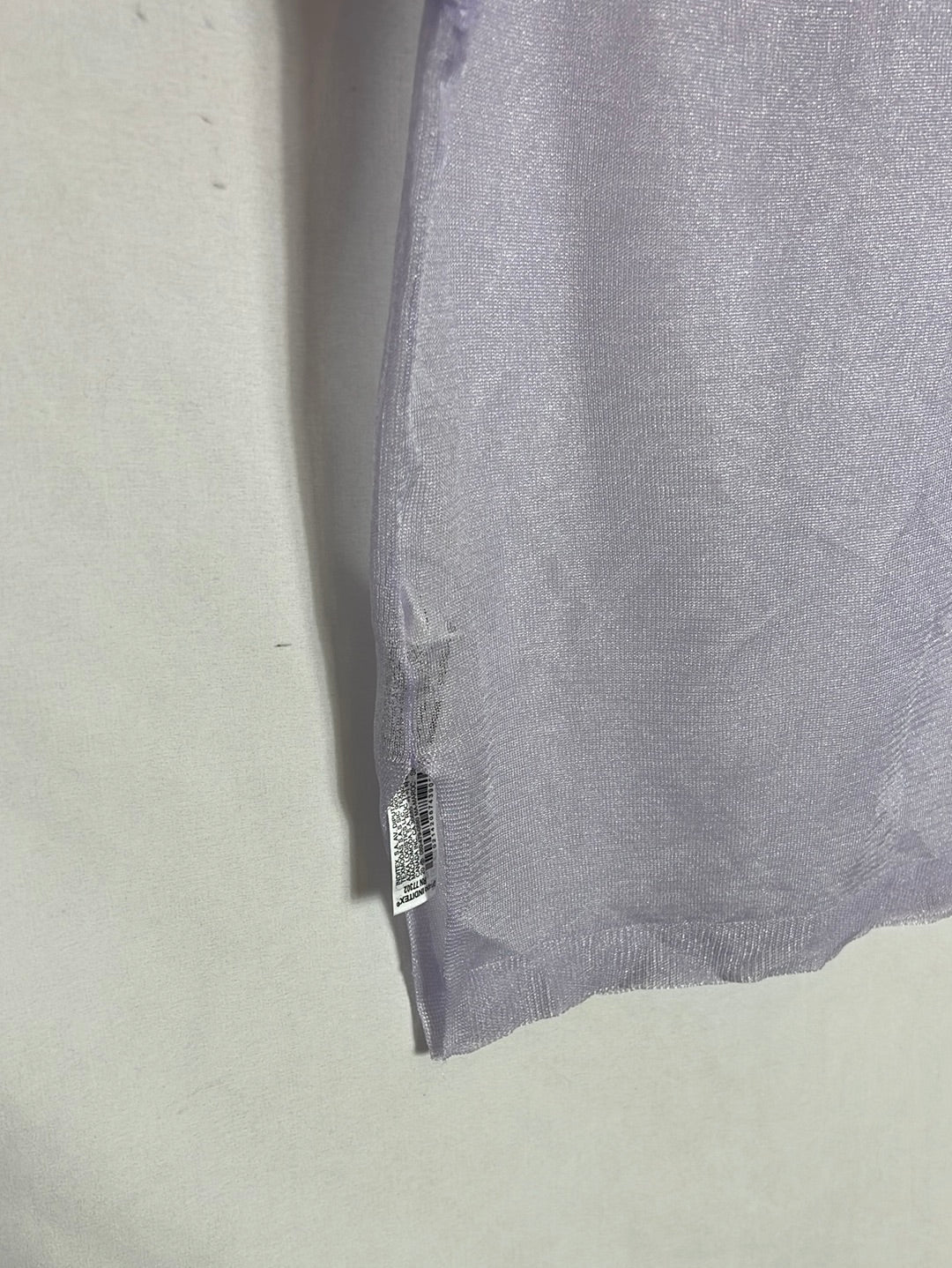 ZARA. Semi-sheer glitter purple top. TS