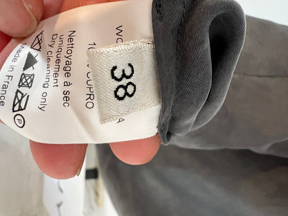 LANVIN. Vestido gris midi T.38