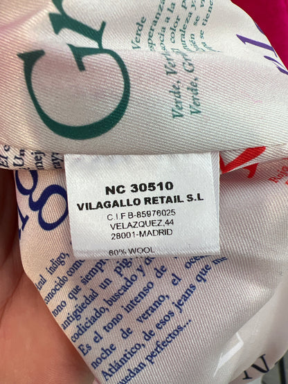 VILAGALLO. Abrigo lana fucsia. T 40