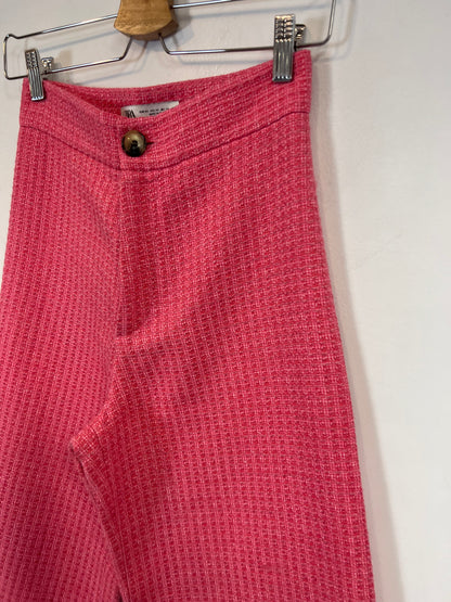 ZARA. Pink tweed trousers T.xs