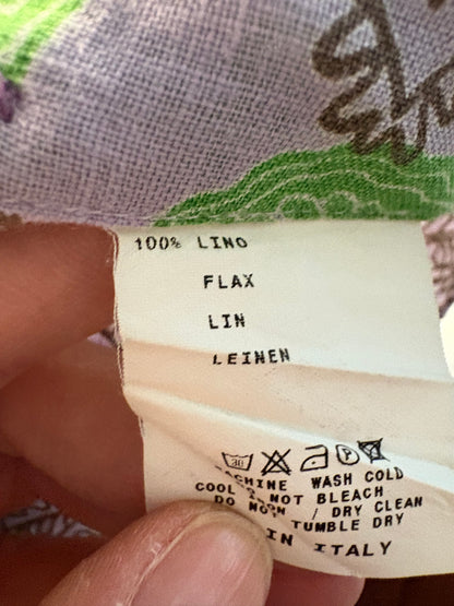 ETRO. Camisa lino estampada