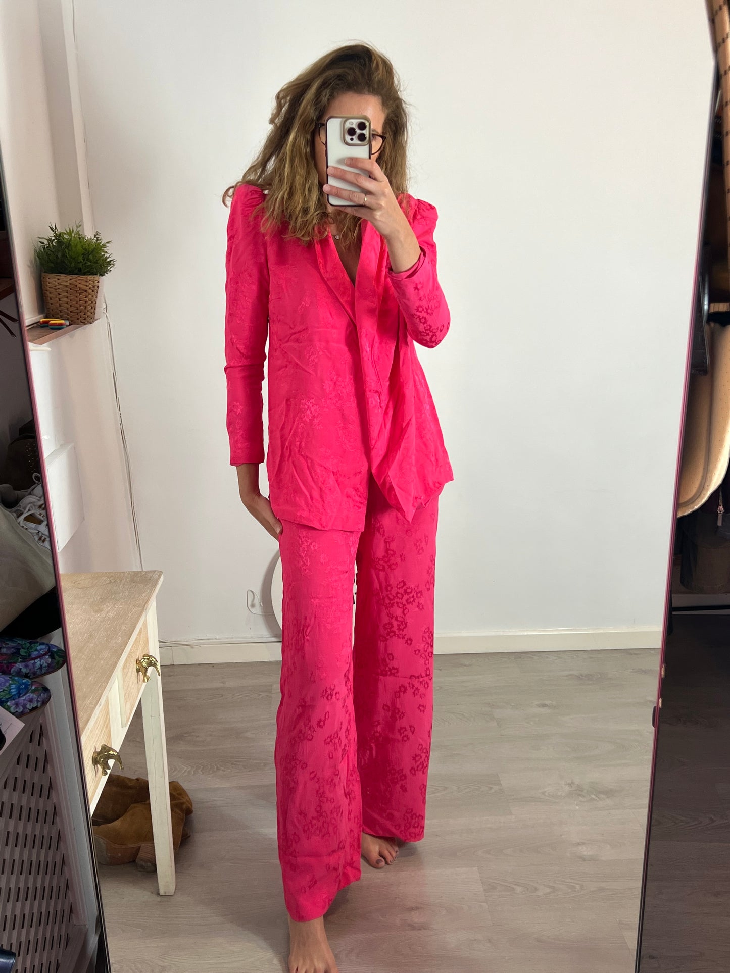 MERYFOR. Total look pink suit jacket size 38