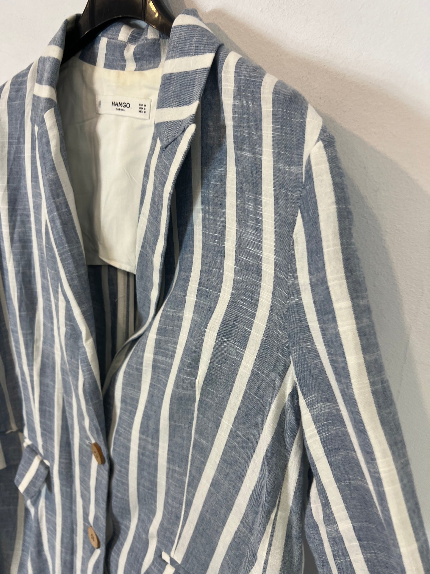 MANGO. Striped blazer with mix. TM