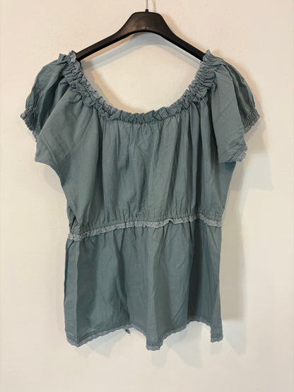 BANJHARA FORMENTERA. Top azul bordado  TU(S)