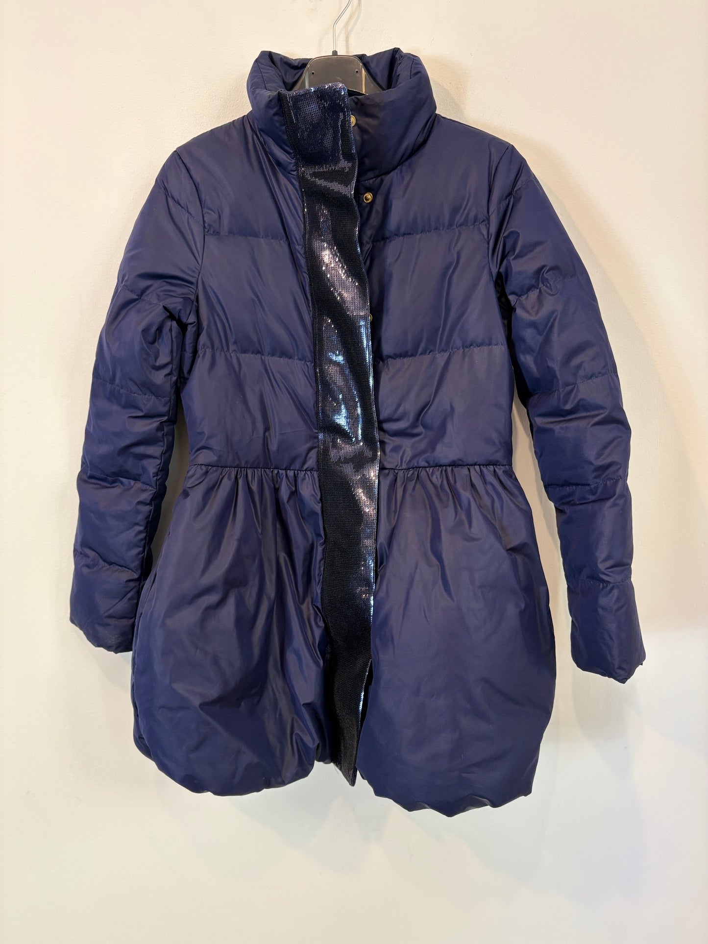 LOVE MOSCHINO. Plumas azul detalles T.36