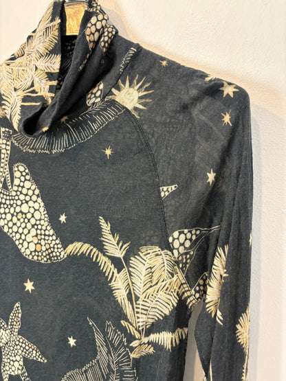 FORTE FORTE. Conjunto azul estampado mezcla