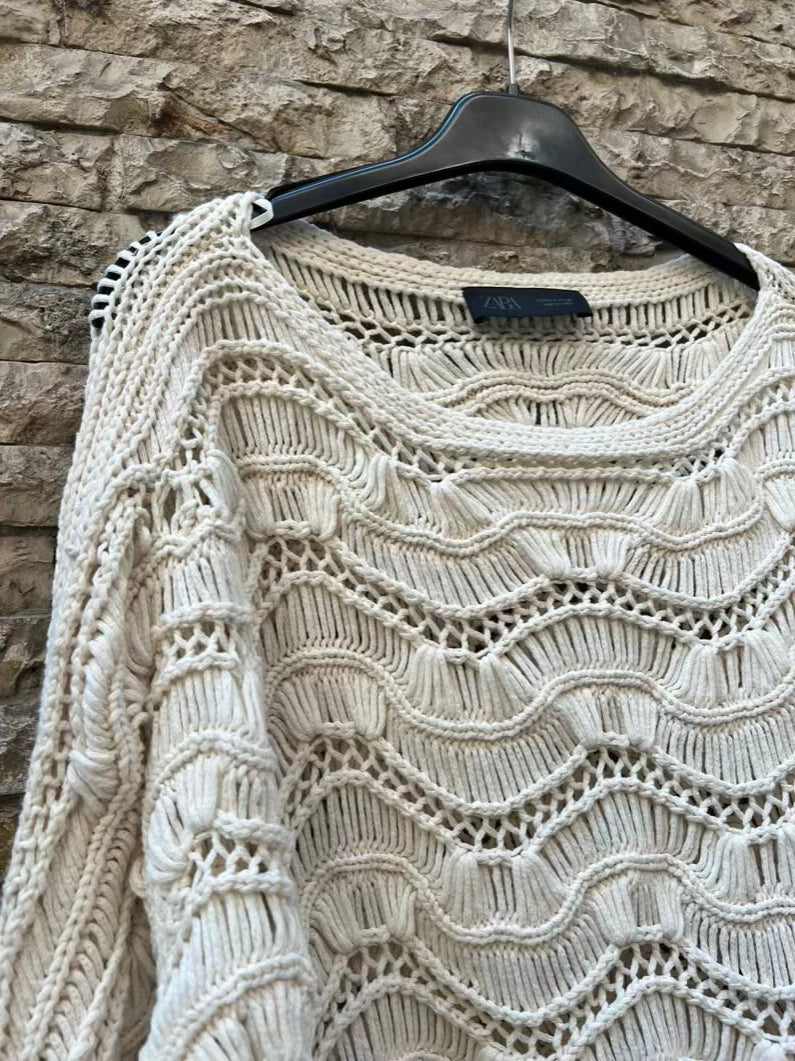 ZARA. Jersey algodón calado