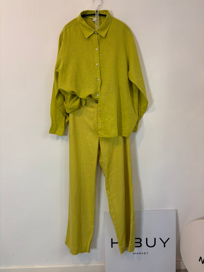 Conjunto verde lima con lino