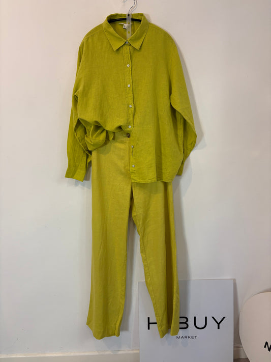 Conjunto verde lima con lino
