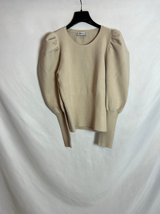 ZARA. Jersey mangas abullonadas T.M