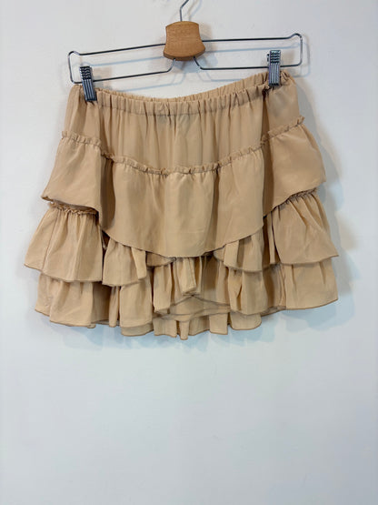 ISABEL MARANT. Falda beige seda. T 0 (XS/S)