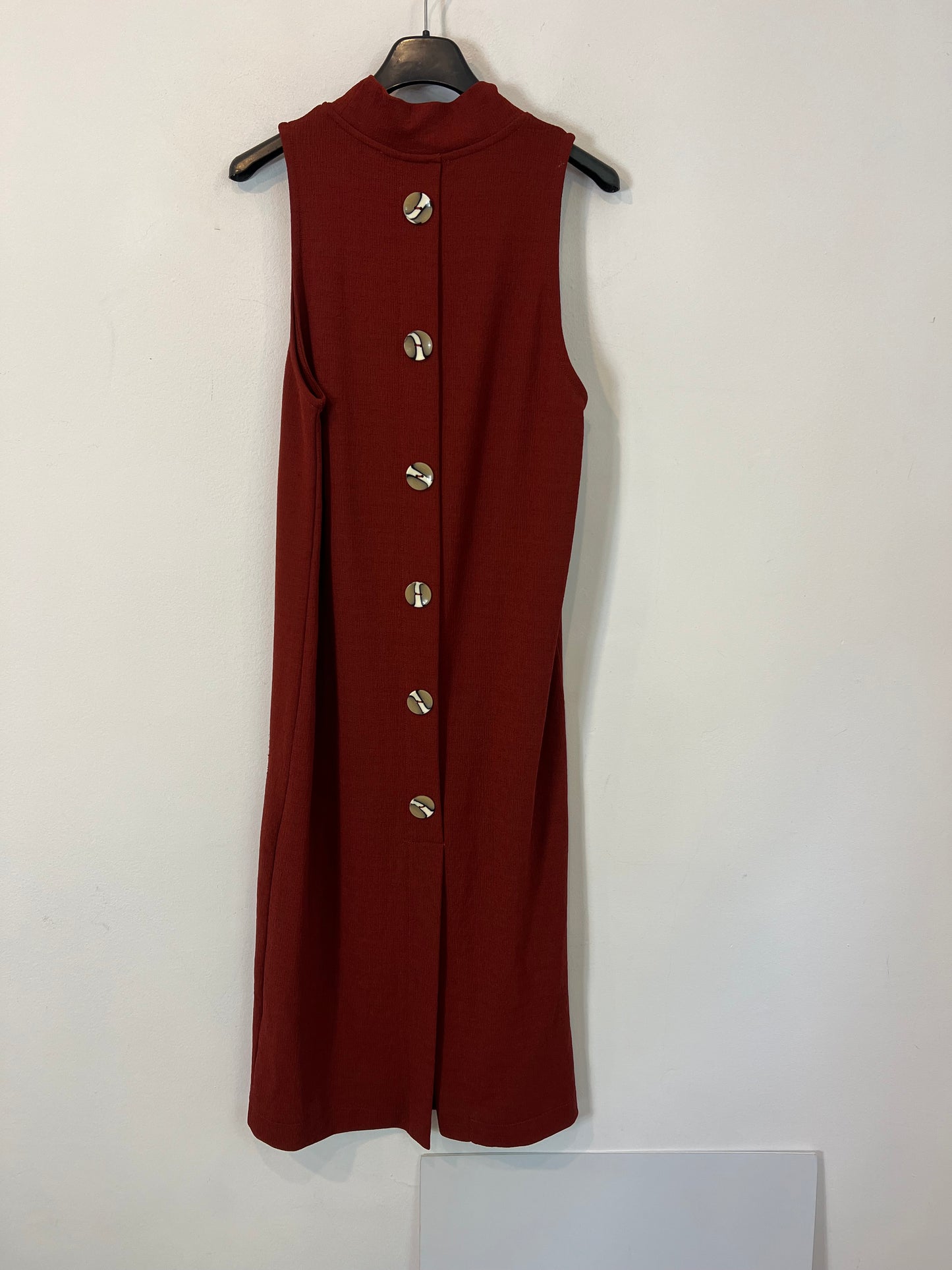ZARA. Vestido teja botones espalda T.s