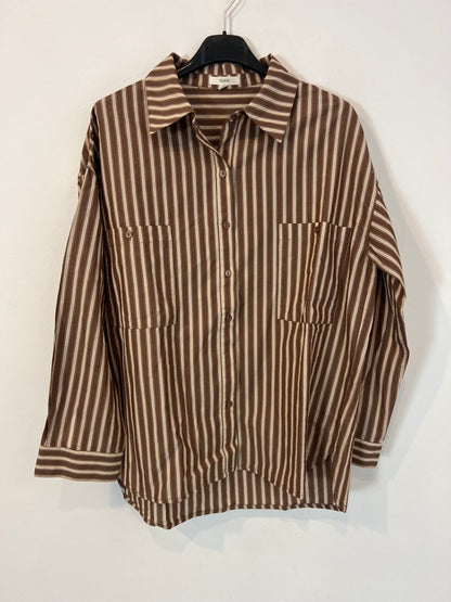 YERSE. Brown striped blouse T.xs