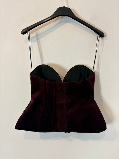 ZARA. Top terciopelo estructura