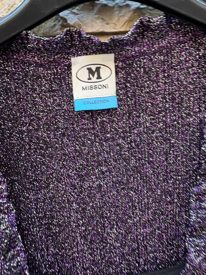MISSONI. Vestido corto cruzado hilos brillo