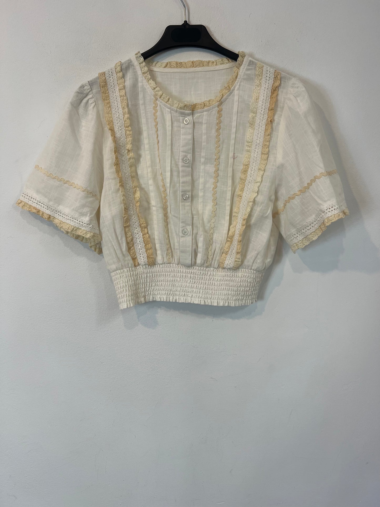 OTRAS. Blusa encaje beige TU(S)