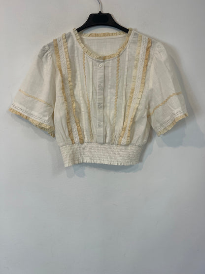 OTRAS. Blusa encaje beige TU(S)