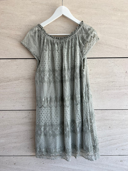 OTRAS. Vestido verde encaje TU(s)