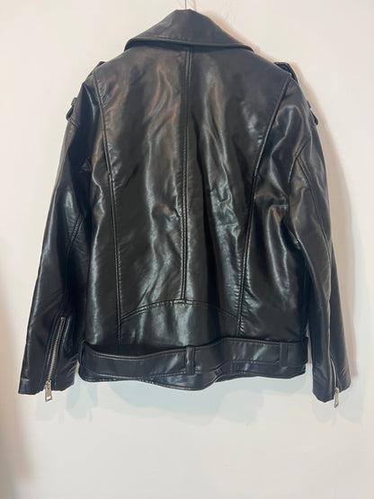 ZARA. Biker negra efecto piel.  XS
