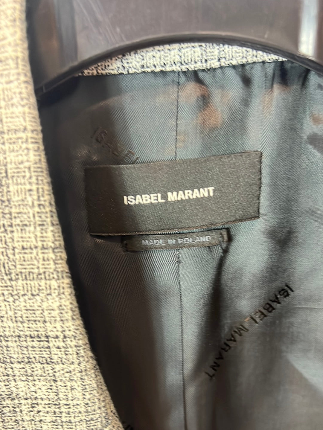 ISABEL MARANT. Blazer estampada doble botonadura. T 34