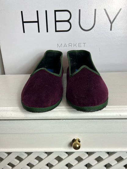 CHATELLES PARIS. Zapato plano terciopelo. T 38