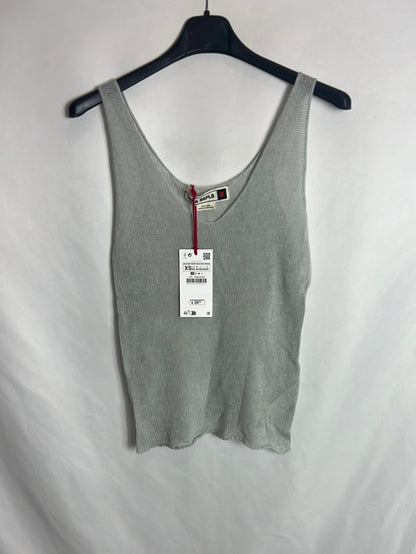 ZARA. Top punto azul claro. T XS