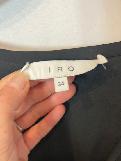 IRO. Black perforated blouse. T 34