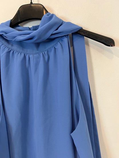 BIMANI. Top azul cuello halter T.s